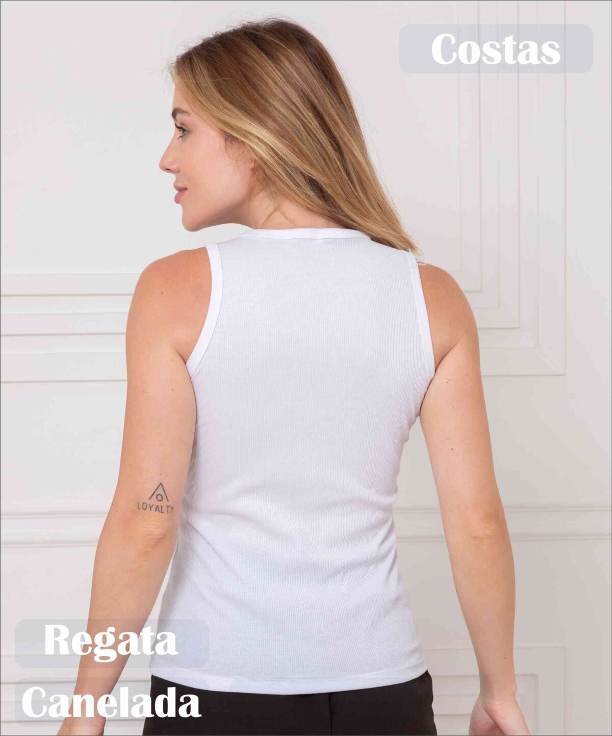 Regata Canelada Poliéster Feminina - Imagem 6